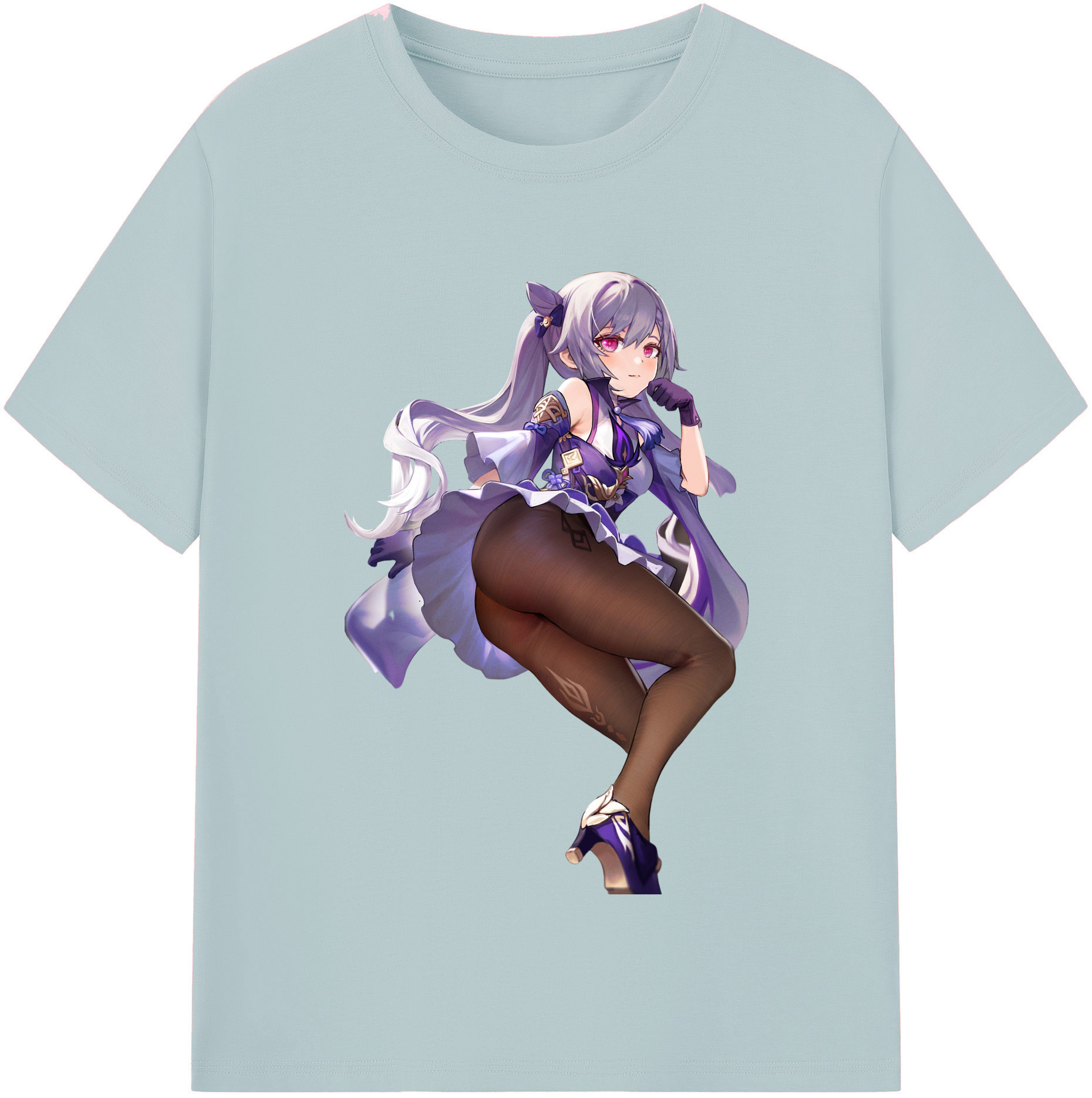 げんし神 刻晴 こくせい genshin Kokusei 綿100％半袖Tシャツ（フロントプリント）